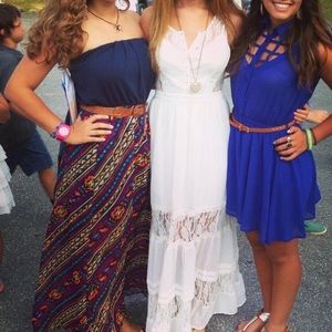 Strapless Patterned Dress